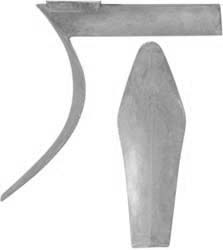 Southern Mountain Style Buttplate, diamond shaped, wax cast steel

Overall length 4-7/16", width 1-9/16", comb 4"